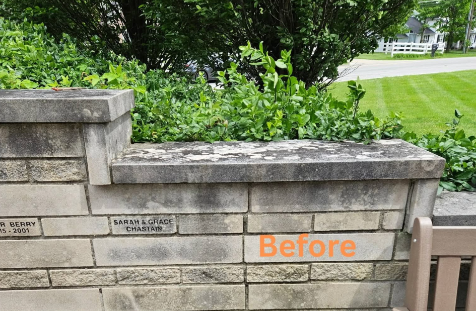 Before and after Gutter Cleaning